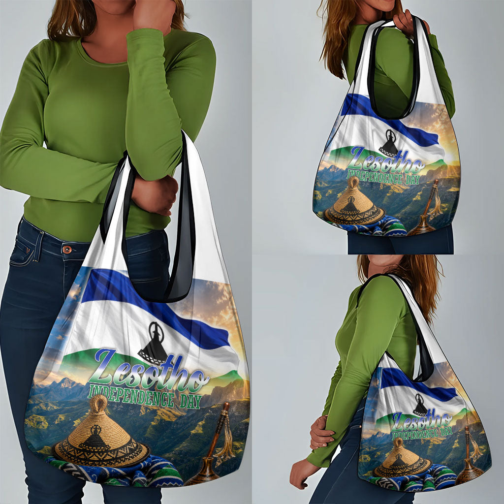 Lesotho Independence Day Grocery Bag Basotho Hat Flag And Cultural Heritage