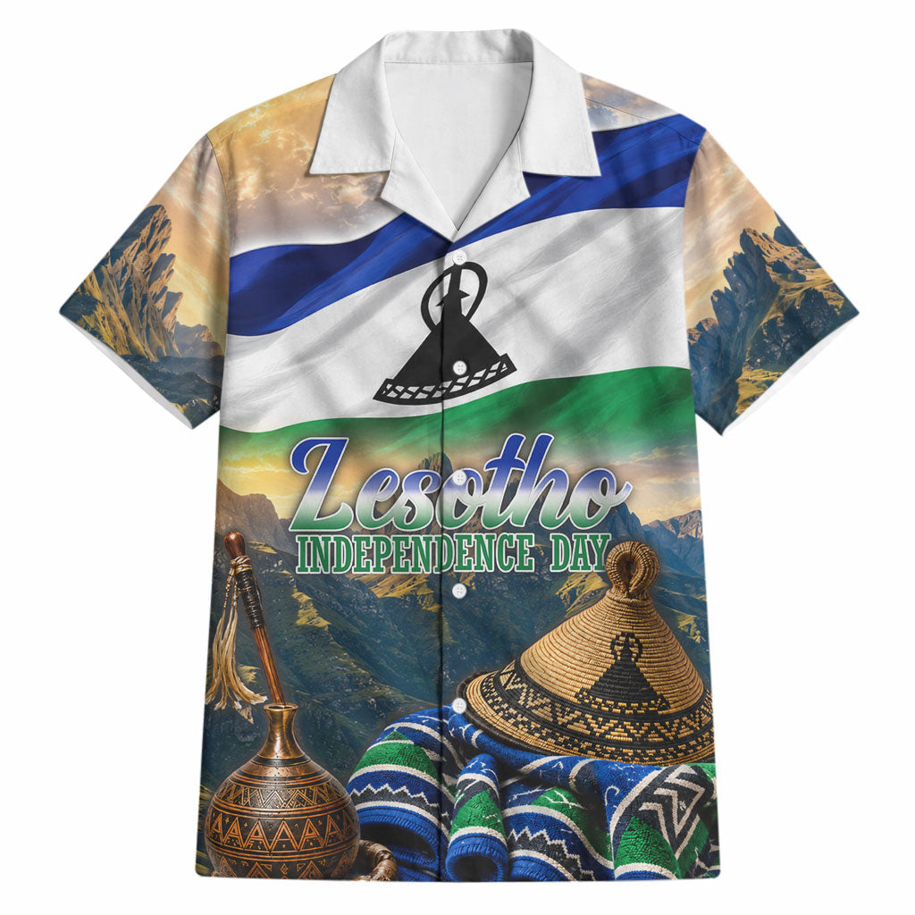 Lesotho Independence Day Hawaiian Shirt Basotho Hat Flag And Cultural Heritage