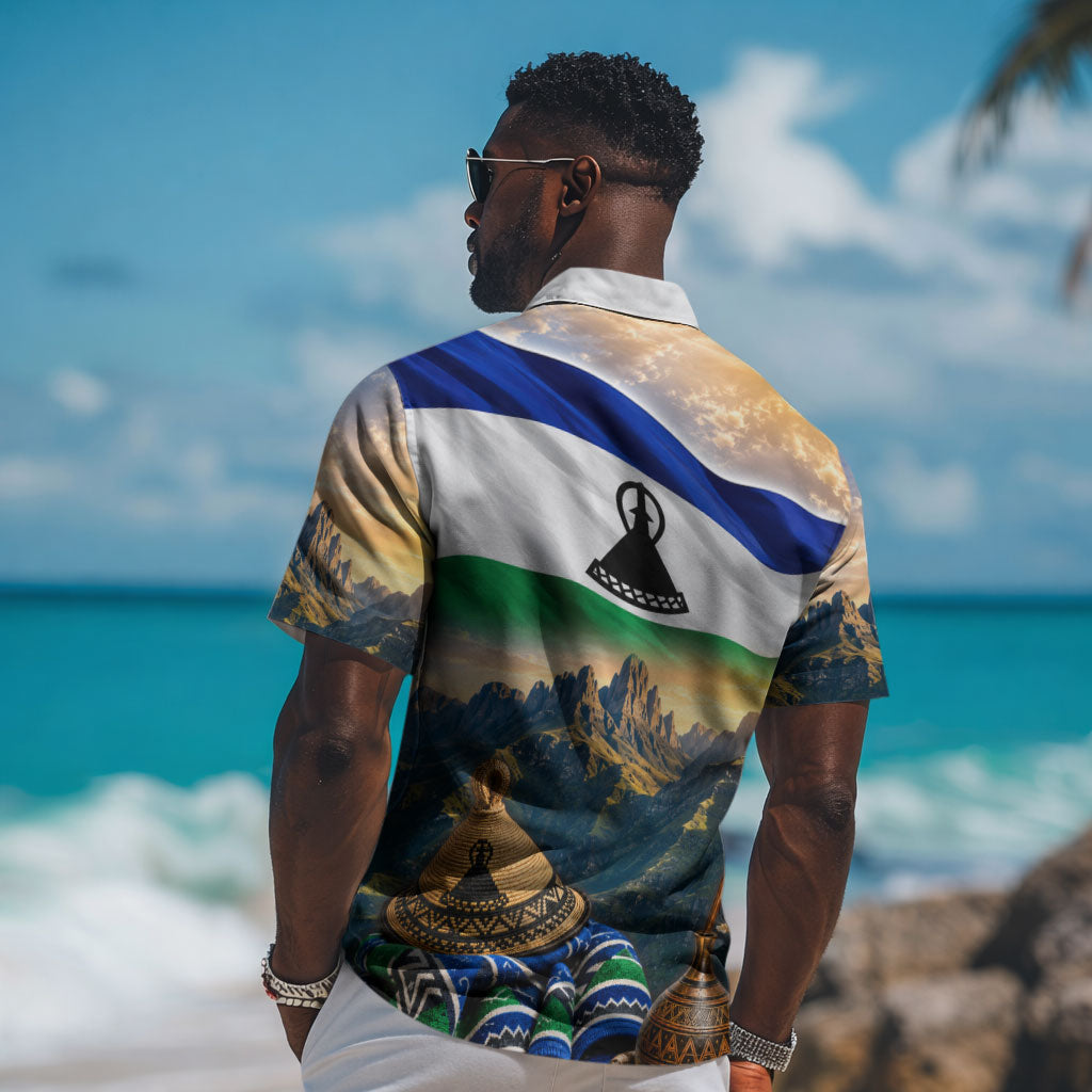 Lesotho Independence Day Hawaiian Shirt Basotho Hat Flag And Cultural Heritage