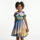 Lesotho Independence Day Kid Short Sleeve Dress Basotho Hat Flag And Cultural Heritage
