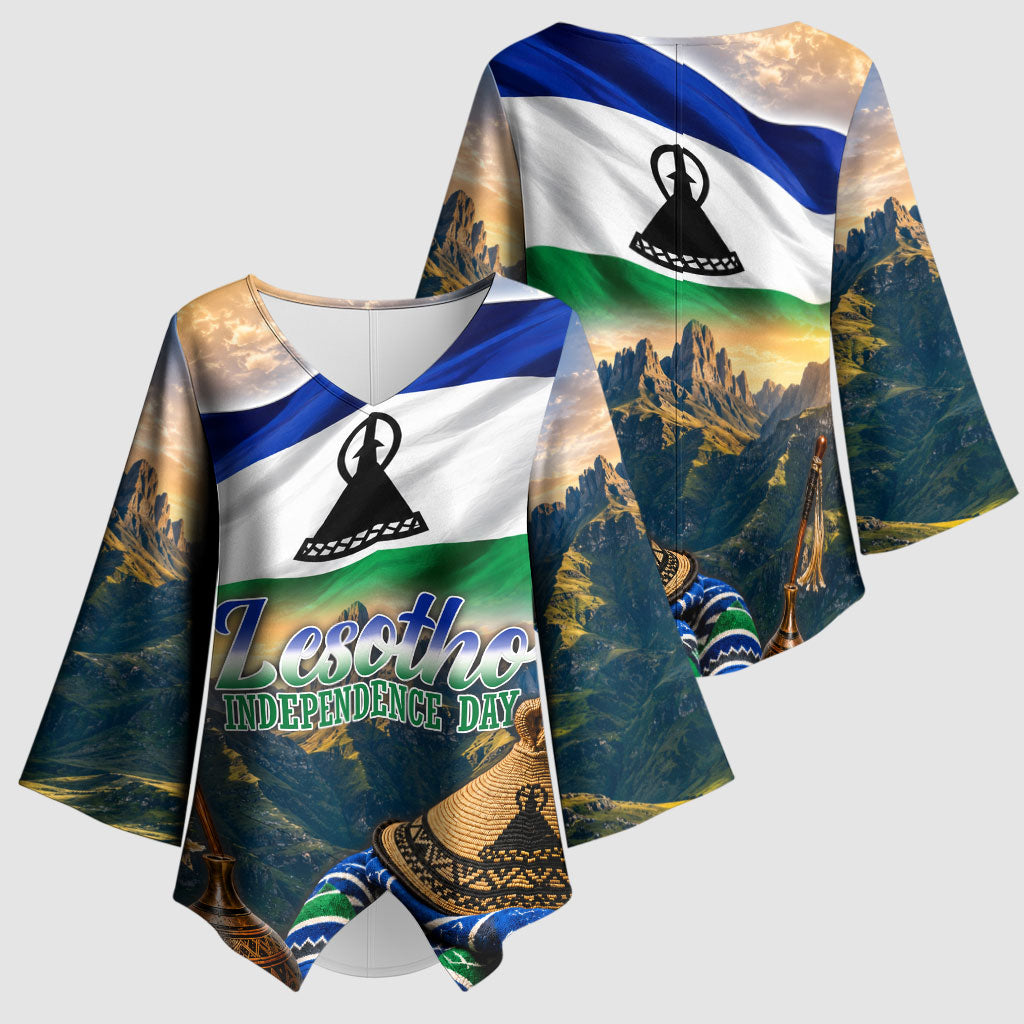 Lesotho Independence Day Kimono Sleeve Blouse Basotho Hat Flag And Cultural Heritage