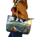 Lesotho Independence Day Leather Tote Bag Basotho Hat Flag And Cultural Heritage