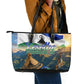 Lesotho Independence Day Leather Tote Bag Basotho Hat Flag And Cultural Heritage