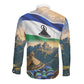 Lesotho Independence Day Long Sleeve Button Shirt Basotho Hat Flag And Cultural Heritage