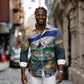 Lesotho Independence Day Long Sleeve Button Shirt Basotho Hat Flag And Cultural Heritage