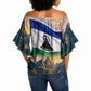 Lesotho Independence Day Off Shoulder Wrap Waist Top Basotho Hat Flag And Cultural Heritage