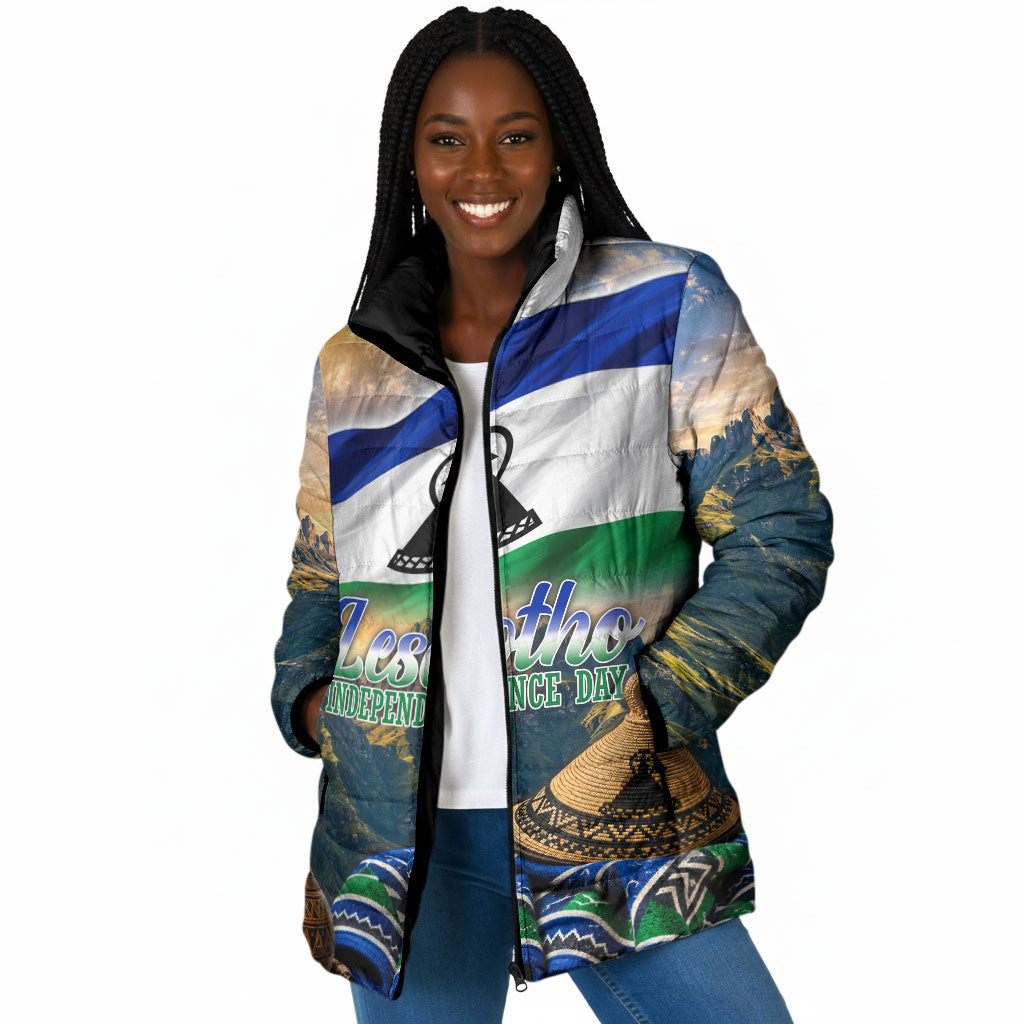 Lesotho Independence Day Padded Jacket Basotho Hat Flag And Cultural Heritage
