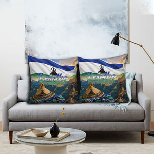 Lesotho Independence Day Pillow Cover Basotho Hat Flag And Cultural Heritage