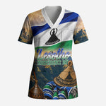 Lesotho Independence Day Scrub Top Basotho Hat Flag And Cultural Heritage