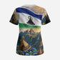 Lesotho Independence Day Scrub Top Basotho Hat Flag And Cultural Heritage