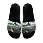 Lesotho Independence Day Slide Sandals Basotho Hat Flag And Cultural Heritage