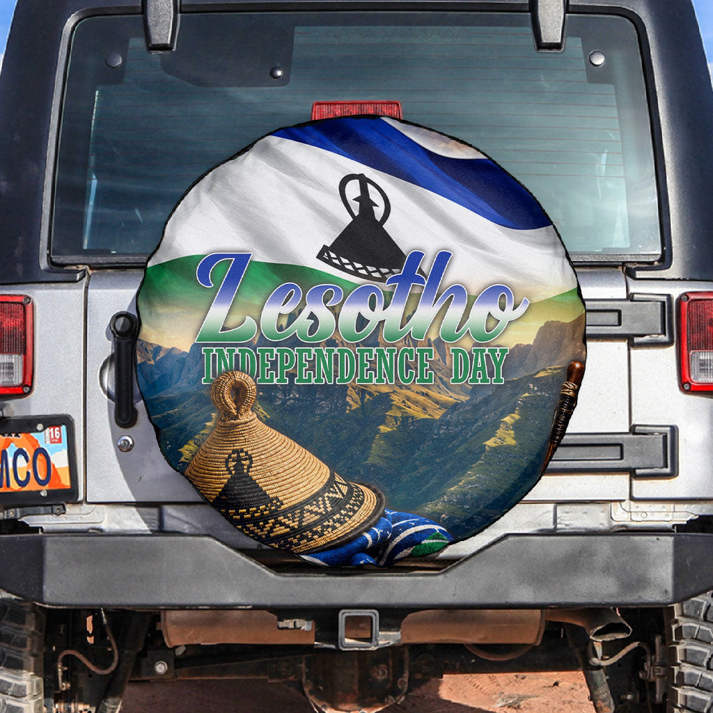 Lesotho Independence Day Spare Tire Cover Basotho Hat Flag And Cultural Heritage