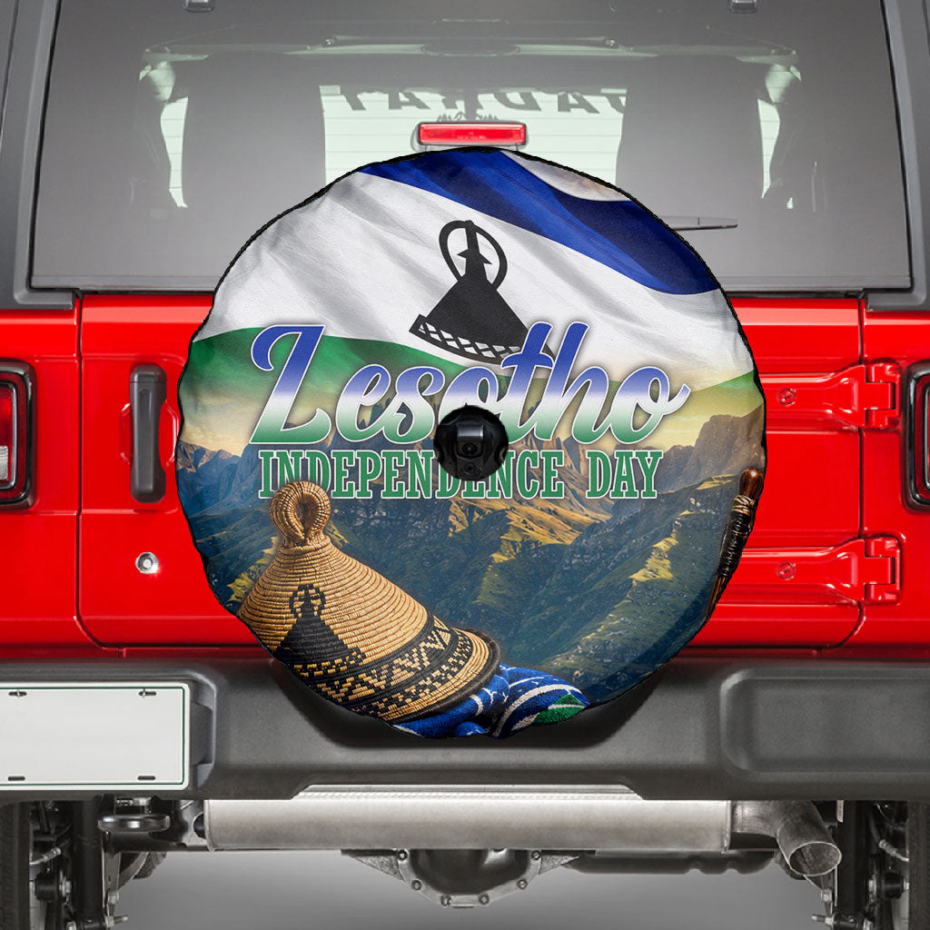 Lesotho Independence Day Spare Tire Cover Basotho Hat Flag And Cultural Heritage
