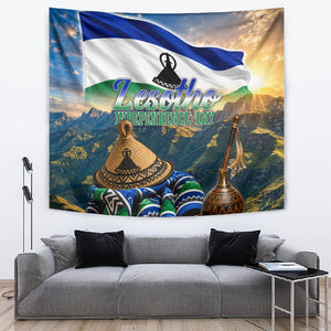 Lesotho Independence Day Tapestry Basotho Hat Flag And Cultural Heritage