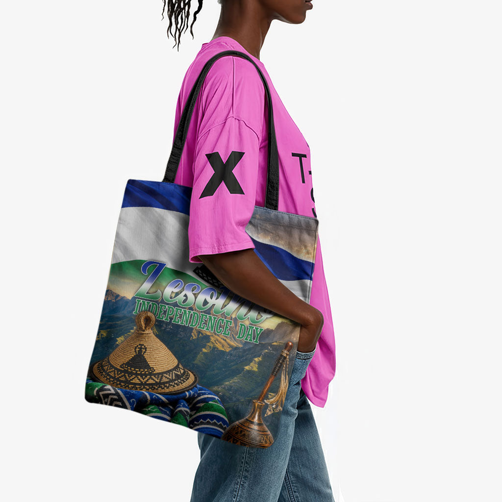 Lesotho Independence Day Tote Bag Basotho Hat Flag And Cultural Heritage