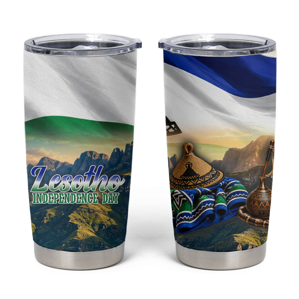 Lesotho Independence Day Tumbler Cup Basotho Hat Flag And Cultural Heritage