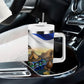 Lesotho Independence Day Tumbler With Handle Basotho Hat Flag And Cultural Heritage