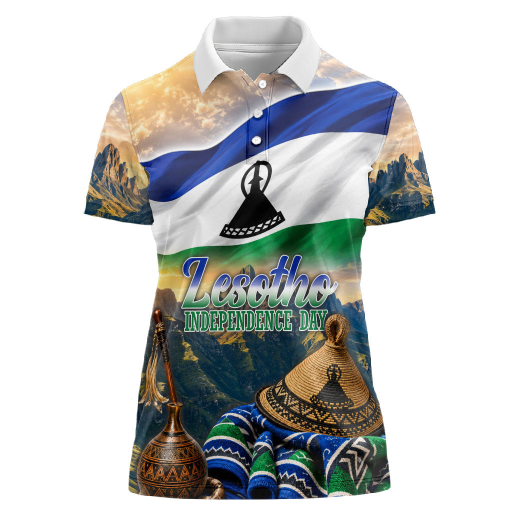 Lesotho Independence Day Women Polo Shirt Basotho Hat Flag And Cultural Heritage