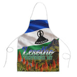 Lesotho Independence Day Apron National Flag Scenic Mountain Landscape And Floral