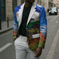 Lesotho Independence Day Blazer National Flag Scenic Mountain Landscape And Floral