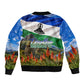 Lesotho Independence Day Bomber Jacket National Flag Scenic Mountain Landscape And Floral
