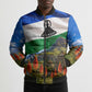 Lesotho Independence Day Bomber Puffer Jacket National Flag Scenic Mountain Landscape And Floral