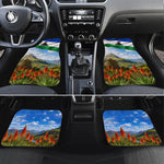 Lesotho Independence Day Car Mats National Flag Scenic Mountain Landscape And Floral