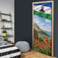 Lesotho Independence Day Door Cover National Flag Scenic Mountain Landscape And Floral