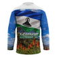 Lesotho Independence Day Hockey Jersey National Flag Scenic Mountain Landscape And Floral