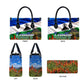 Lesotho Independence Day Leather Bag National Flag Scenic Mountain Landscape And Floral