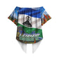Lesotho Independence Day Off Shoulder Wrap Waist Top National Flag Scenic Mountain Landscape And Floral