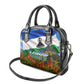 Lesotho Independence Day Shoulder Handbag National Flag Scenic Mountain Landscape And Floral