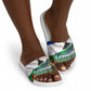 Lesotho Independence Day Slide Sandals National Flag Scenic Mountain Landscape And Floral