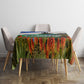 Lesotho Independence Day Tablecloth National Flag Scenic Mountain Landscape And Floral