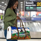 Lesotho Independence Day Travel Bag National Flag Scenic Mountain Landscape And Floral