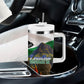Lesotho Independence Day Tumbler With Handle National Flag Scenic Mountain Landscape And Floral