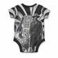 Bass Reeves Deputy Marshal Baby Onesie Black White Vintage Lawman Horse Badge Sunburst