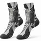 Bass Reeves Deputy Marshal Crew Socks Black White Vintage Lawman Horse Badge Sunburst