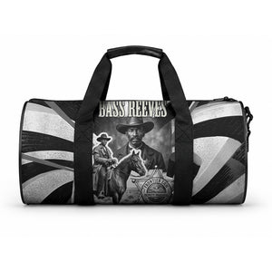 Bass Reeves Deputy Marshal Duffle Bag Black White Vintage Lawman Horse Badge Sunburst