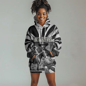 Bass Reeves Deputy Marshal Hoodie Dress Black White Vintage Lawman Horse Badge Sunburst