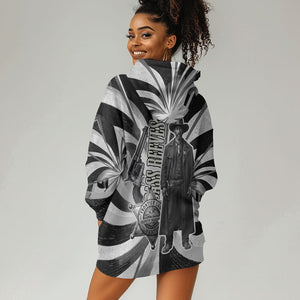 Bass Reeves Deputy Marshal Hoodie Dress Black White Vintage Lawman Horse Badge Sunburst