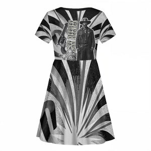 Bass Reeves Deputy Marshal Kid Short Sleeve Dress Black White Vintage Lawman Horse Badge Sunburst