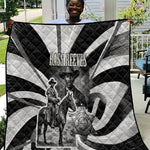 Bass Reeves Deputy Marshal Quilt Black White Vintage Lawman Horse Badge Sunburst
