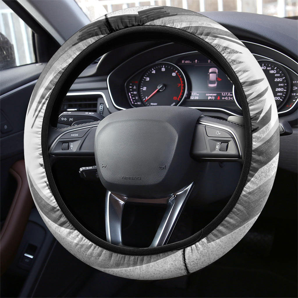 Bass Reeves Deputy Marshal Steering Wheel Cover Black White Vintage Lawman Horse Badge Sunburst