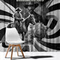 Bass Reeves Deputy Marshal Window Curtain Black White Vintage Lawman Horse Badge Sunburst