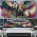 Bass Reeves Black Cowboy Legend Auto Sun Shade Vintage Pop Art US Marshal Horse Desert