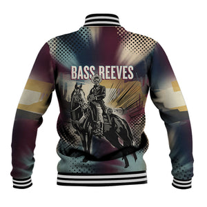 Bass Reeves Black Cowboy Legend Baseball Jacket Vintage Pop Art US Marshal Horse Desert