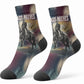 Bass Reeves Black Cowboy Legend Crew Socks Vintage Pop Art US Marshal Horse Desert