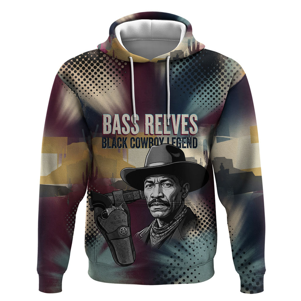 Bass Reeves Black Cowboy Legend Hoodie Vintage Pop Art US Marshal Horse Desert