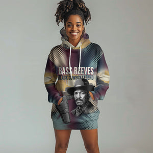 Bass Reeves Black Cowboy Legend Hoodie Dress Vintage Pop Art US Marshal Horse Desert